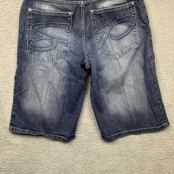 Southpole Denim Shorts Mens 38 Blue Jorts Relaxed Fit Streetwear Y2K - Picture 14 of 15